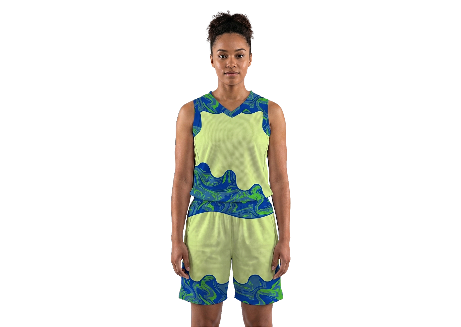 Custom diagonal layers abstract adult youth unisex basketball jersey - reversible uniform - Jersey