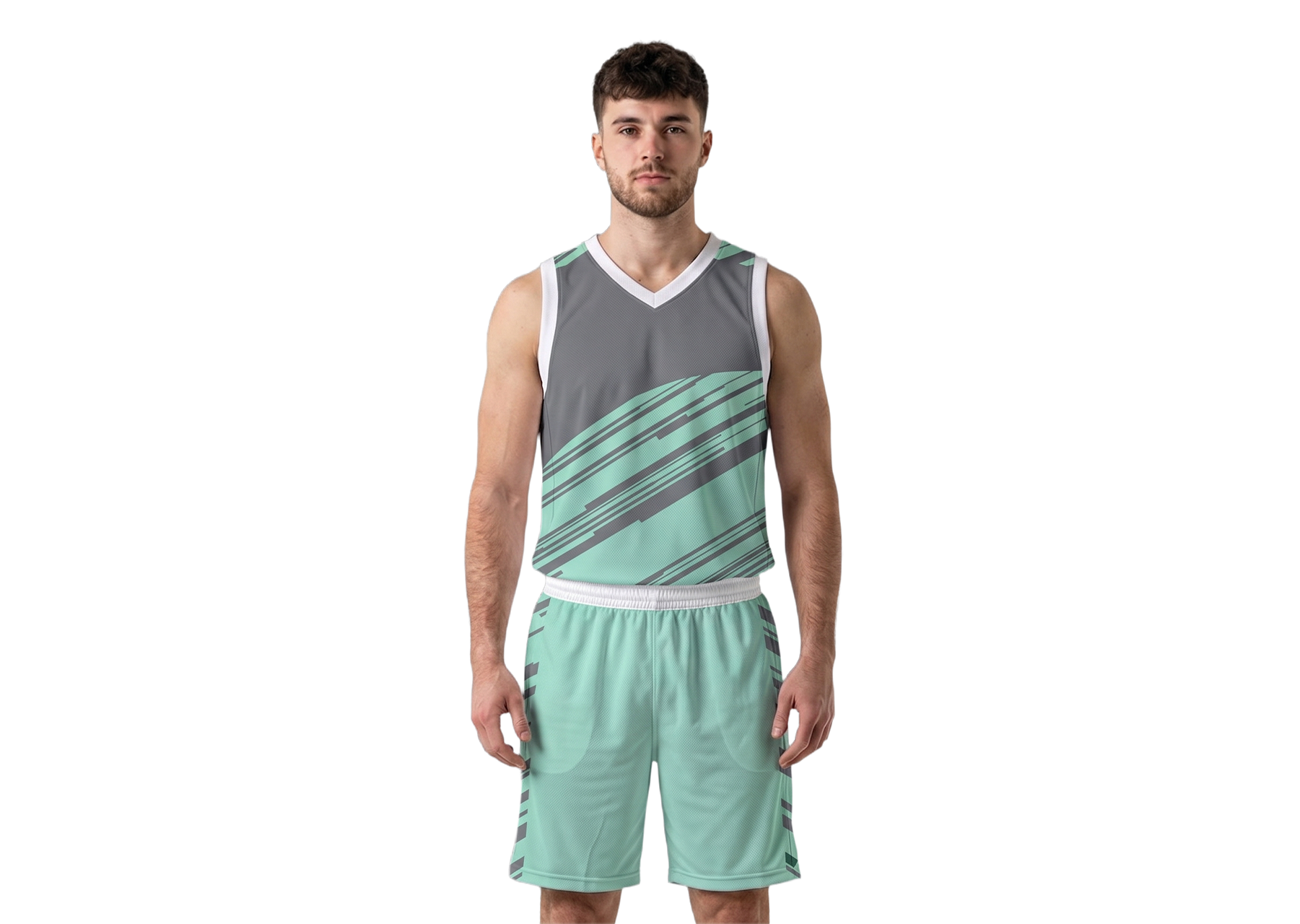 Custom ribbon stripe adult youth unisex basketball jersey - reversible uniform - Jersey