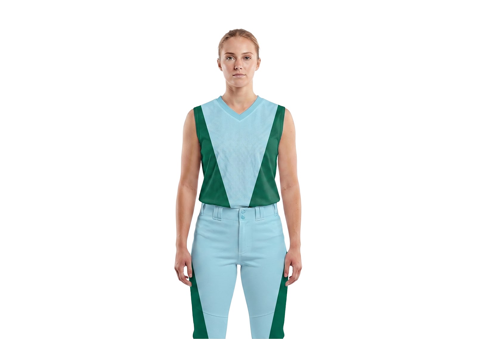 Custom v-shape solids design sleeveless adult youth unisex baseball jersey - Jersey