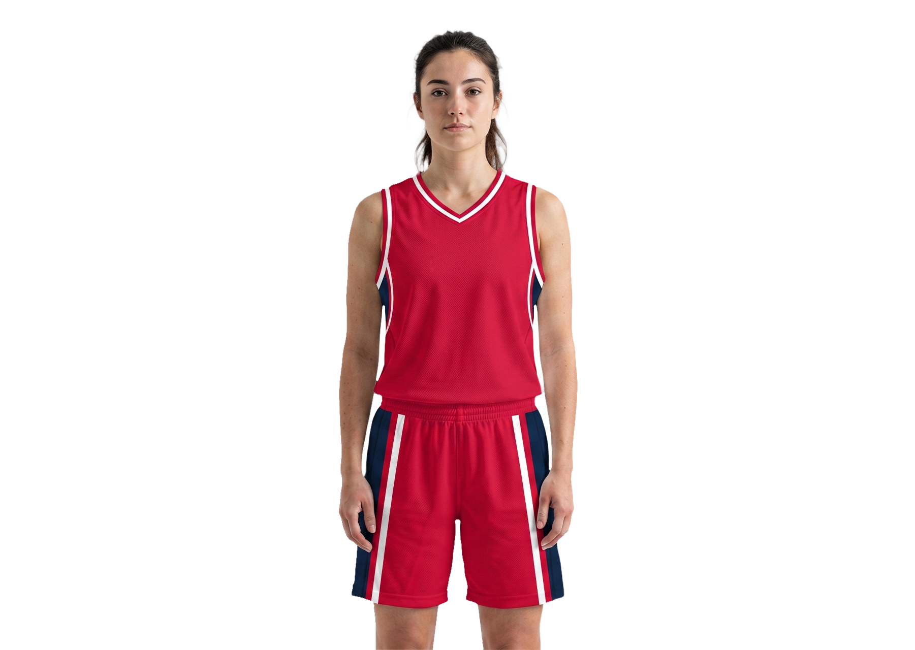Custom expressive pink-red alternate adult youth unisex basketball jersey - reversible uniform - Jersey