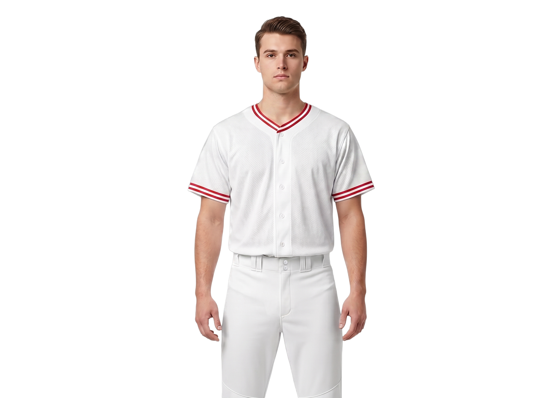 Custom milky white adult youth unisex full buttons softball jersey - Jersey