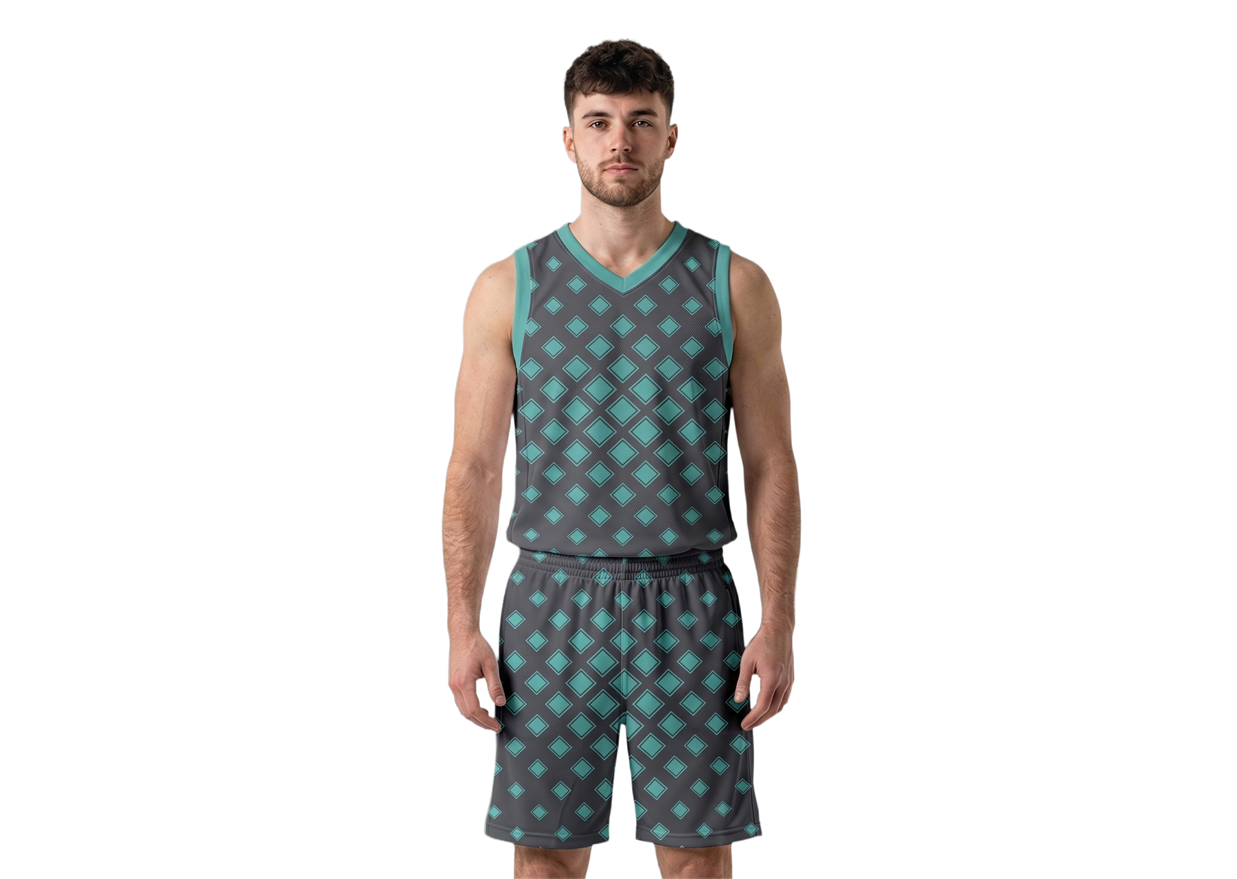 Custom multiple square shape adult youth unisex basketball jersey - reversible uniform - Jersey