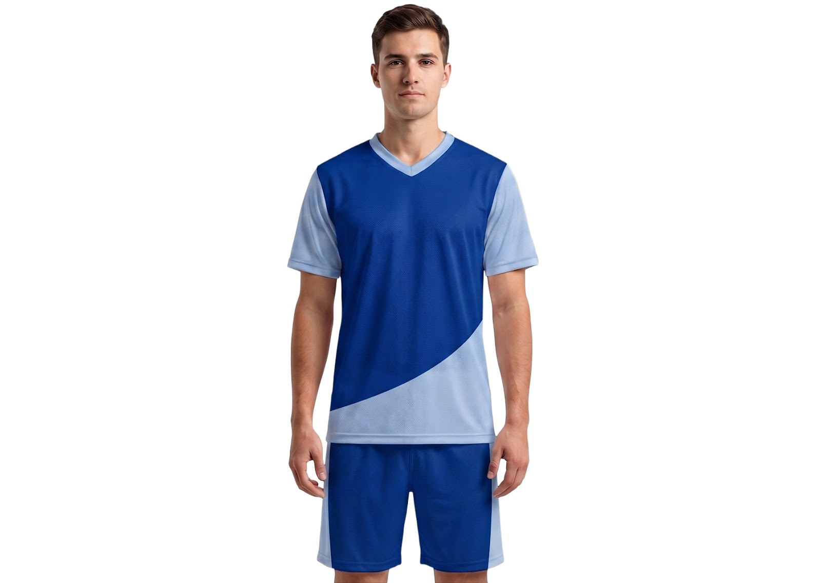 Custom blue solids adult youth volleyball jersey - Jersey
