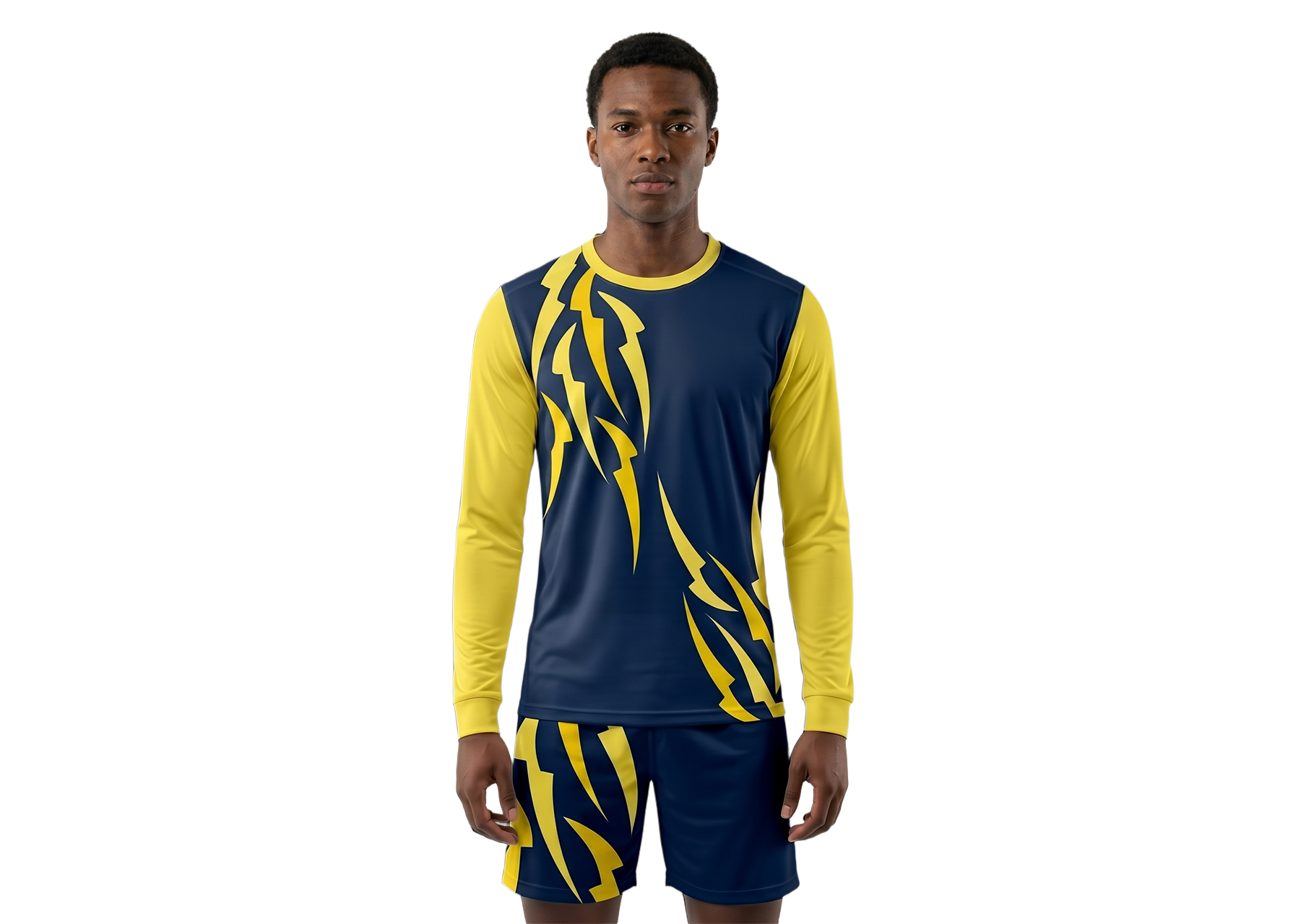 Custom diagonal nature design adult youth unisex long sleeves soccer jerseys - Jersey