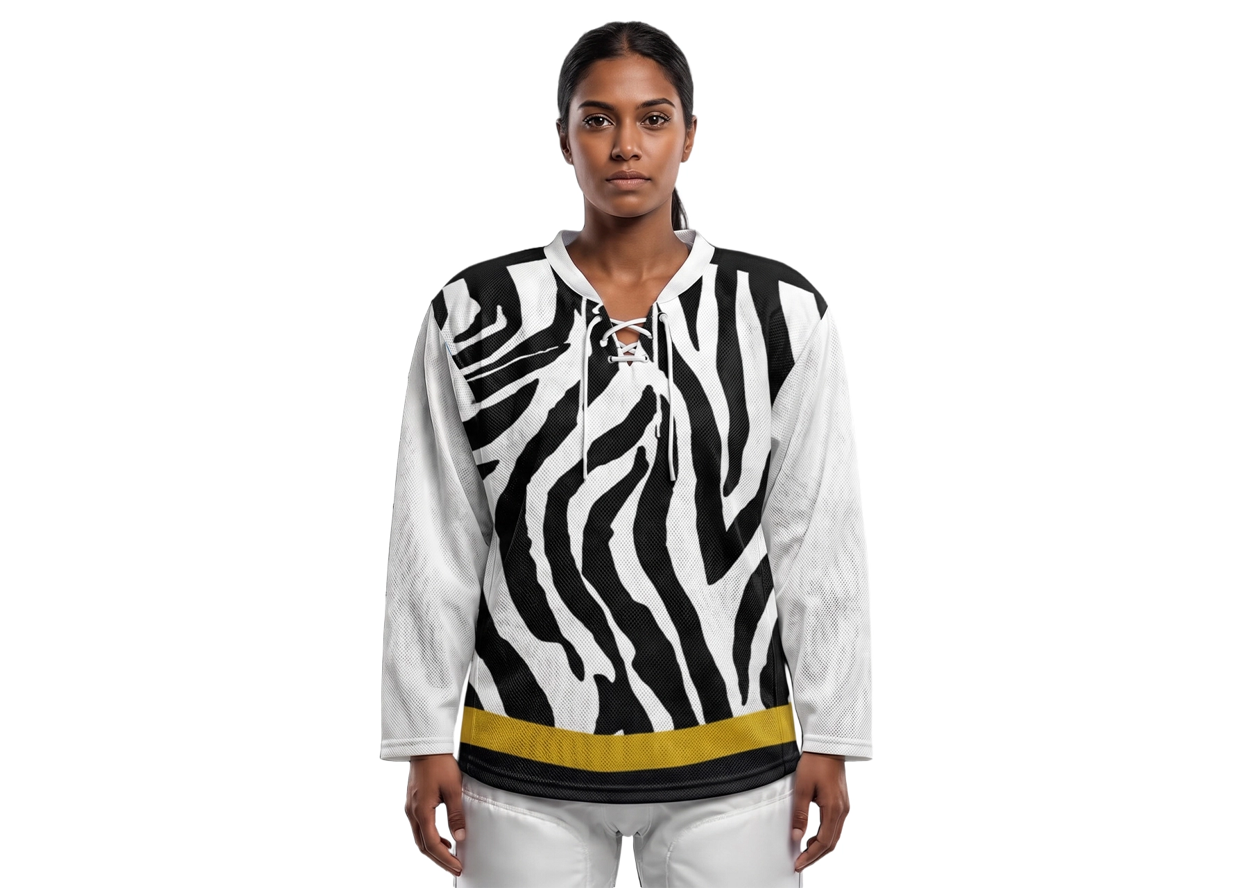 Custom animalistic youth unisex hockey jersey laces - Jersey