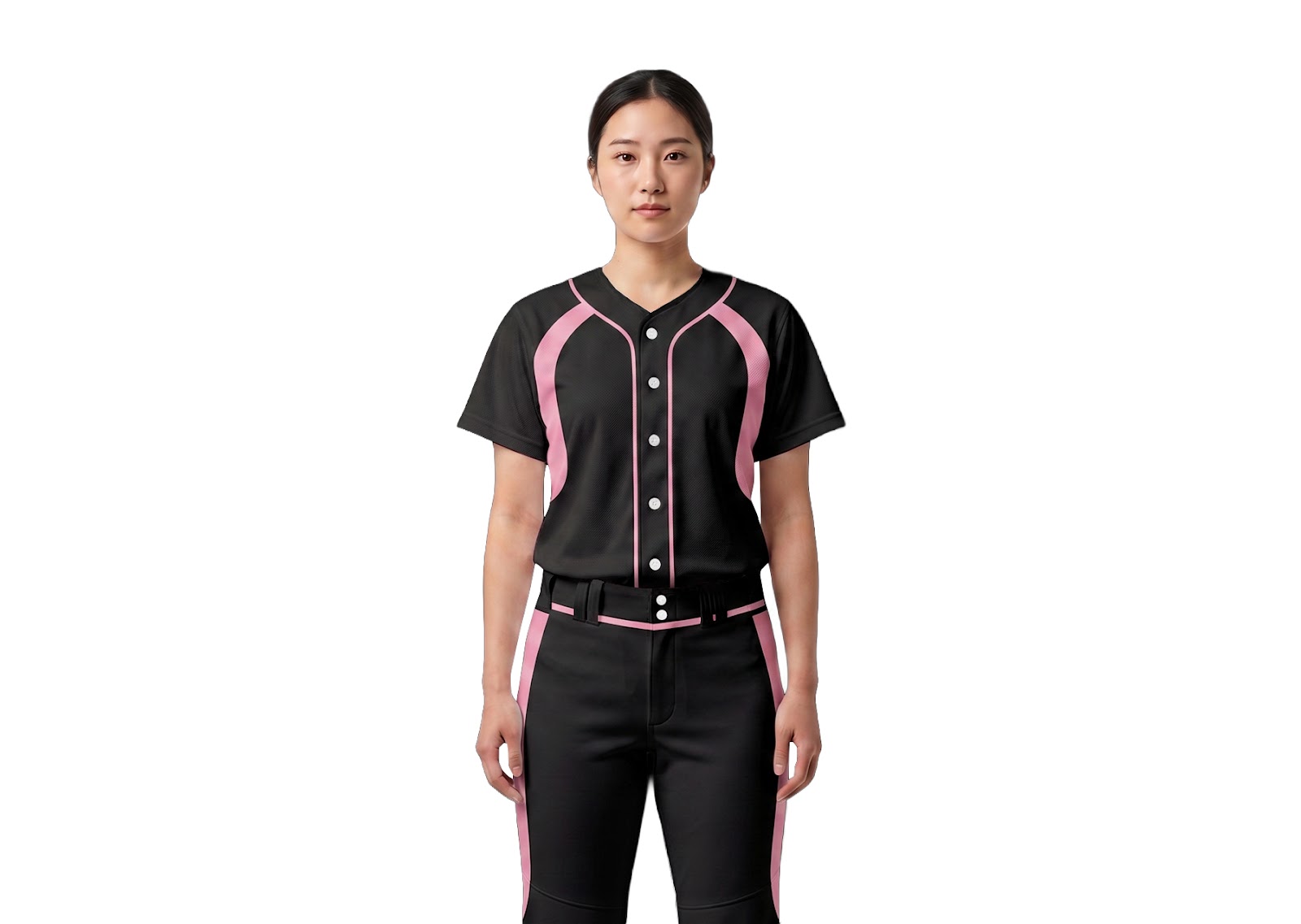 Custom black-pink solids adult youth baseball uniform - Jersey