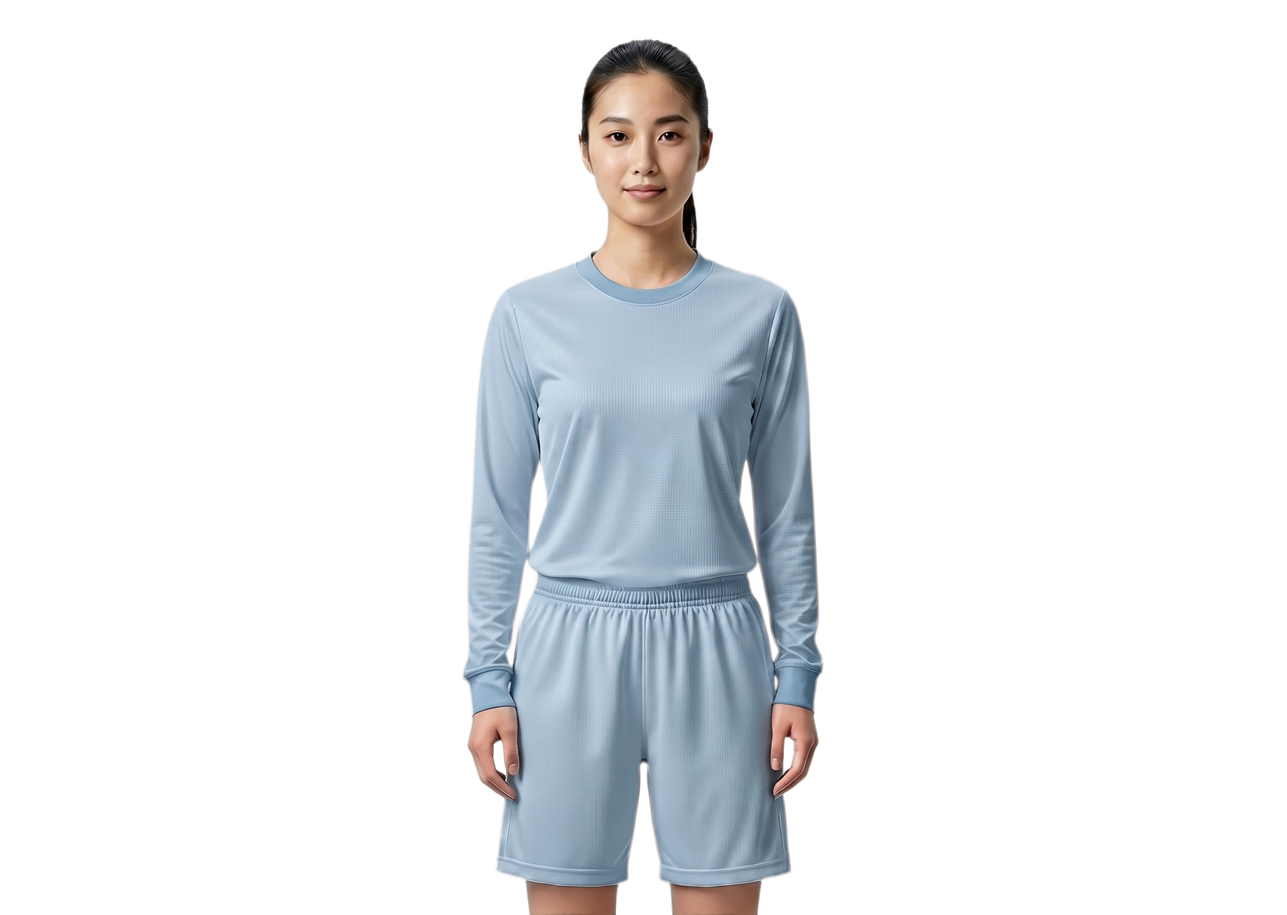 Custom light blue adult youth unisex long sleeve soccer jersey - Jersey
