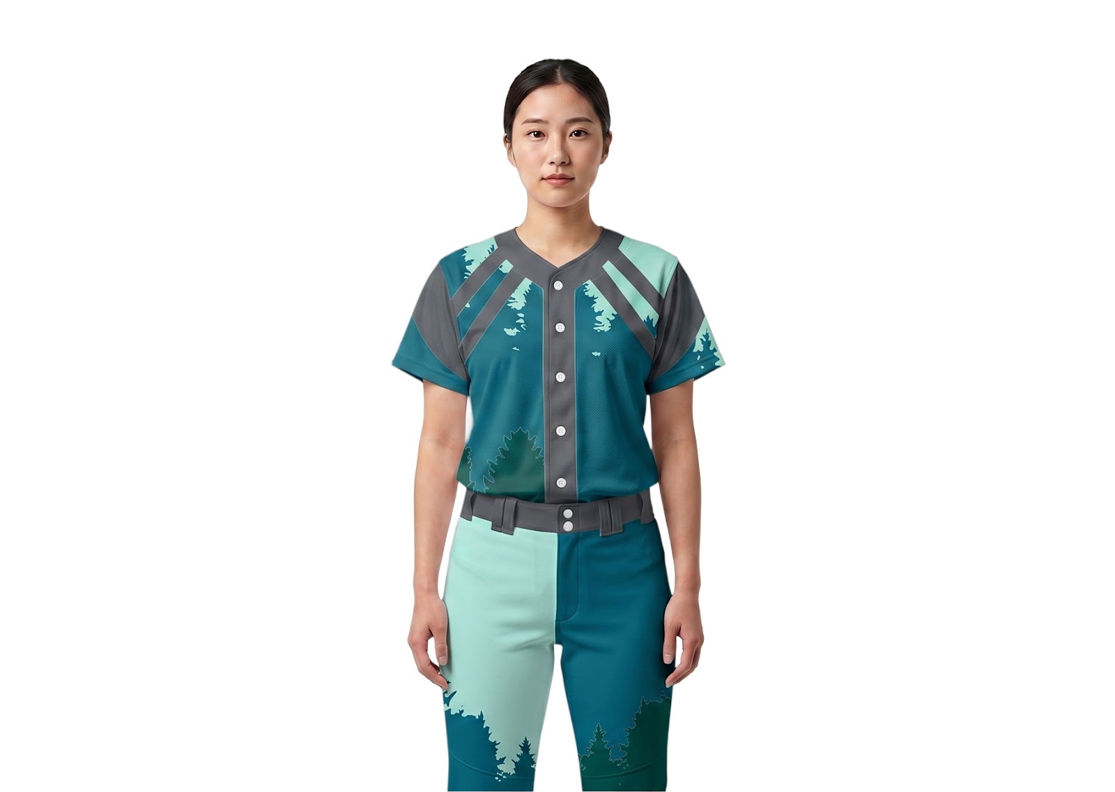 Custom forest nature adult youth unisex softball jersey - Jersey
