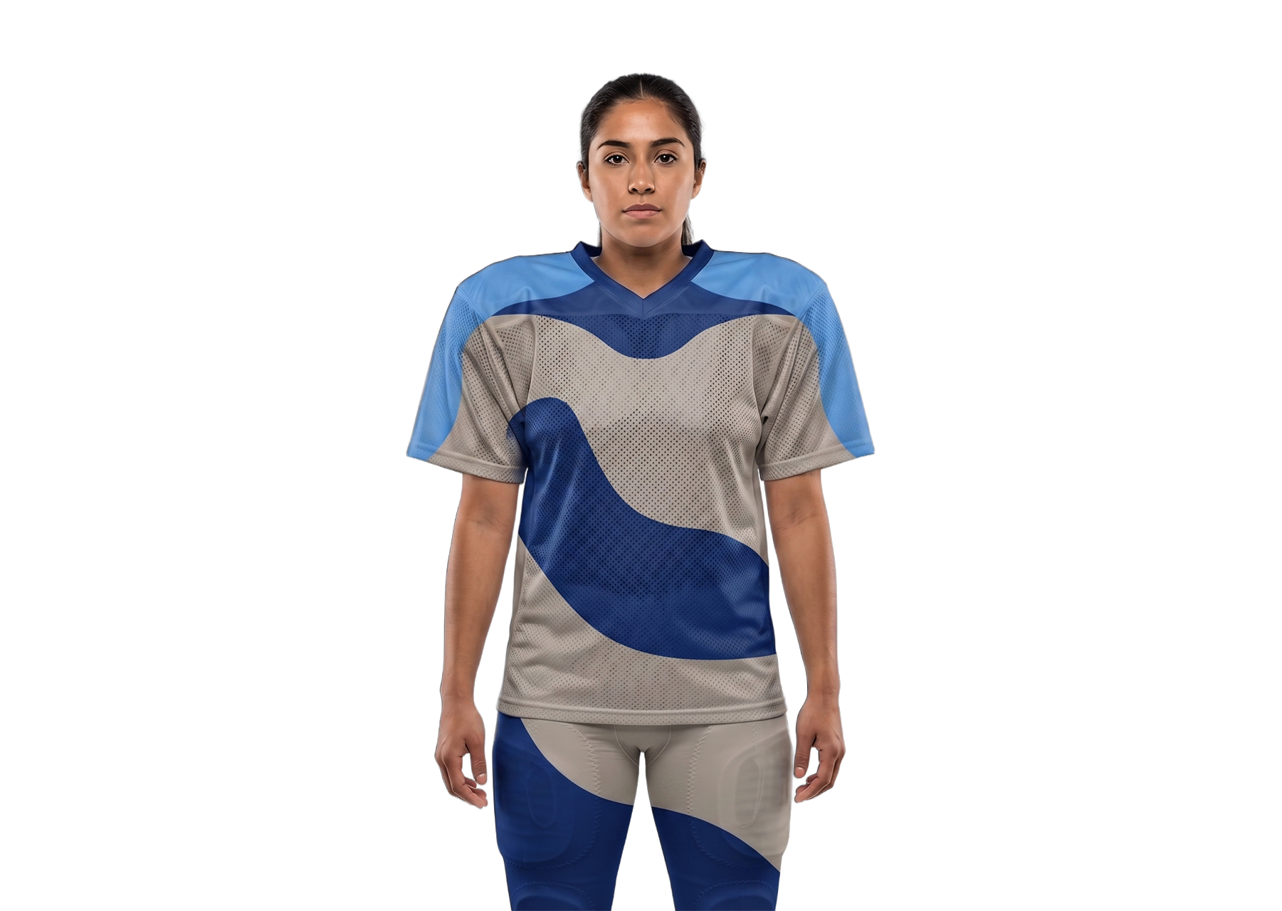 Custom semi-wave abstract adult youth unisex football jersey - Jersey