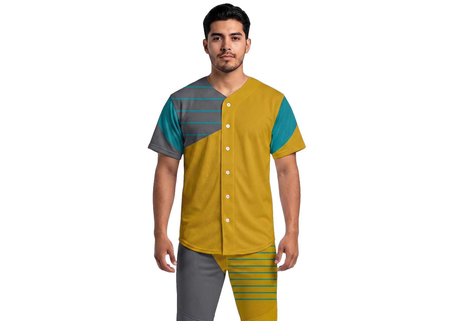 Custom top half lines adult youth unisex baseball jersey - Jersey