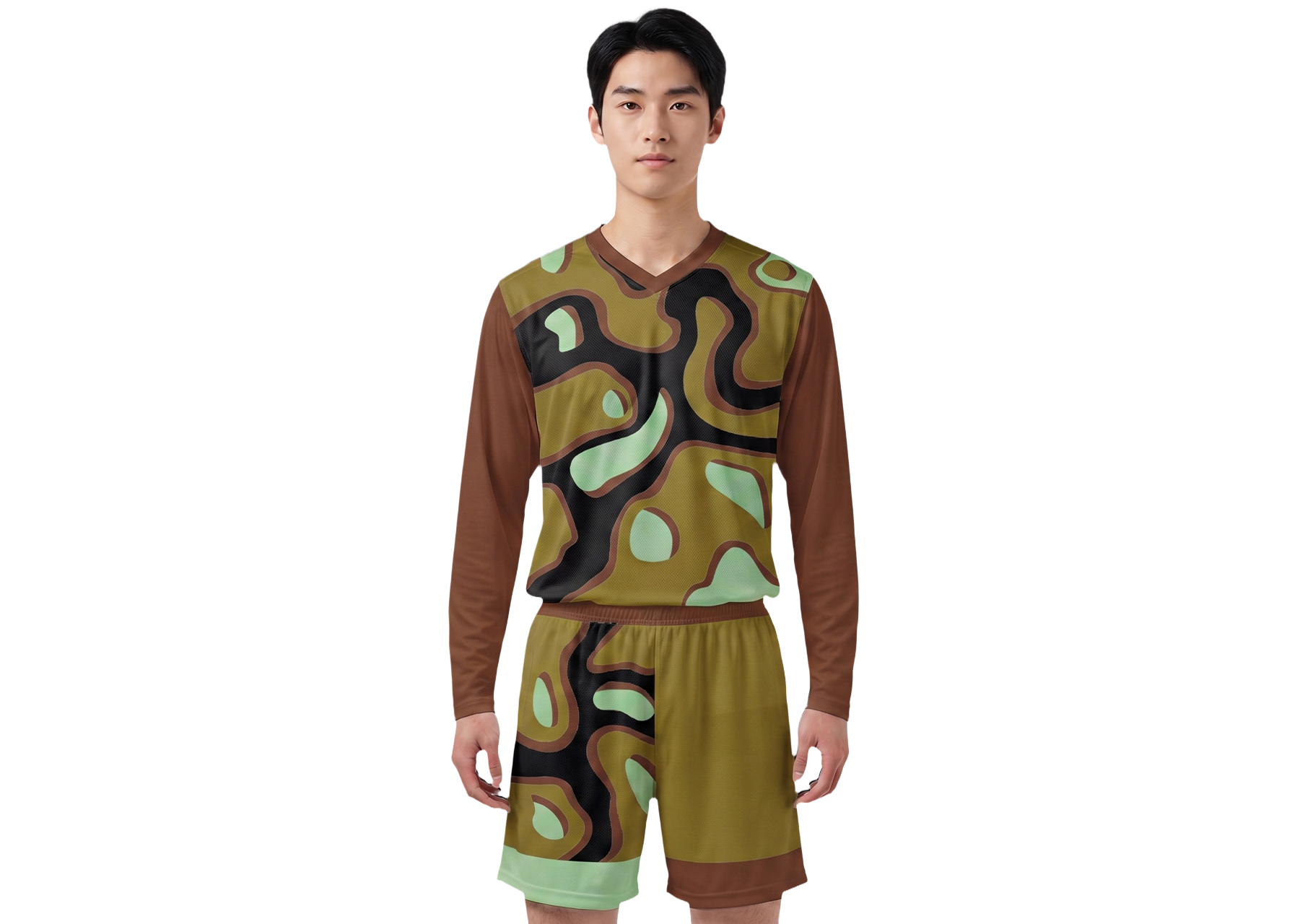 Custom camo footprint design youth adult volleyball jersey long sleeve - Jersey