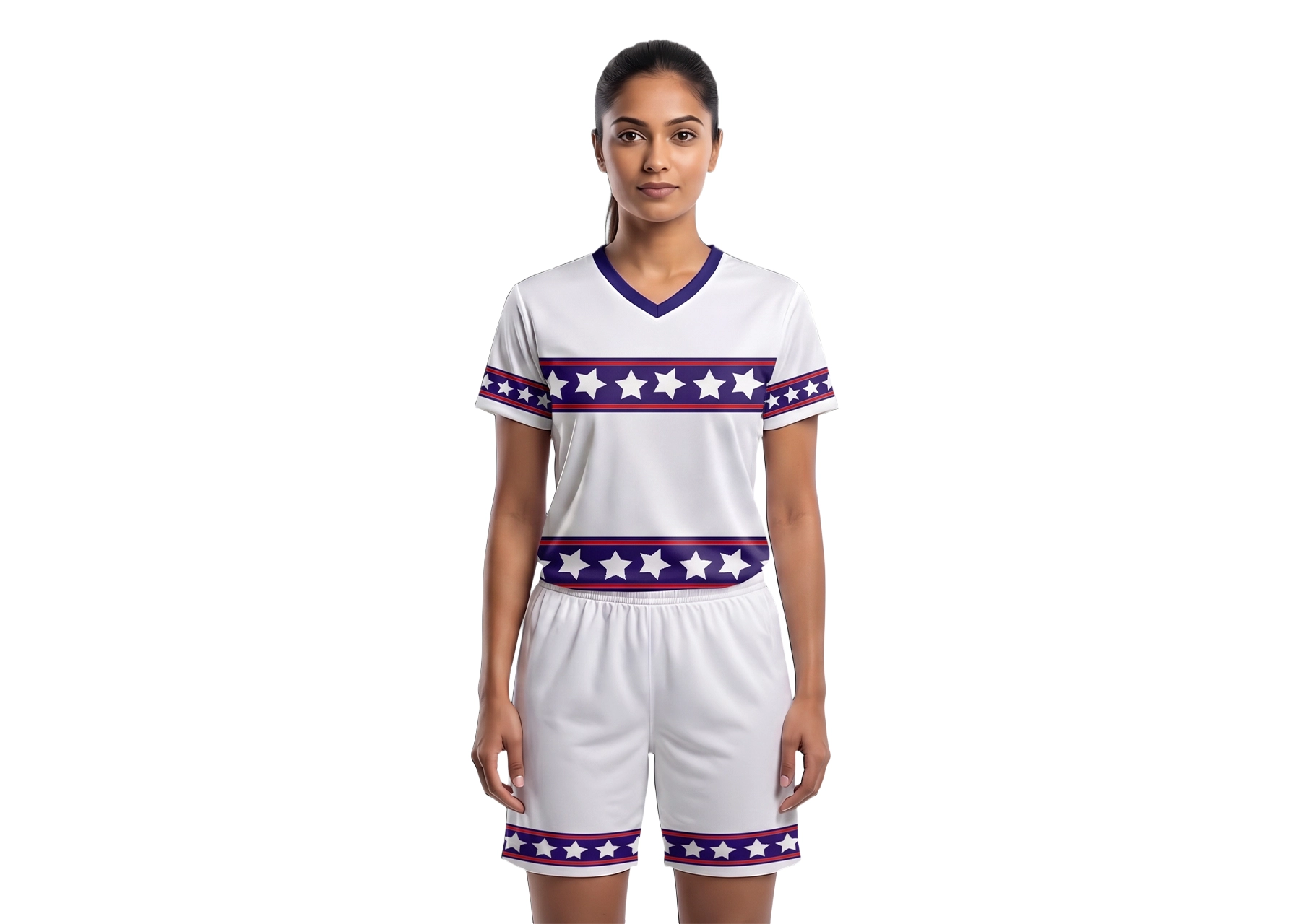 Custom bottom strip stars adult youth soccer jersey - Jersey