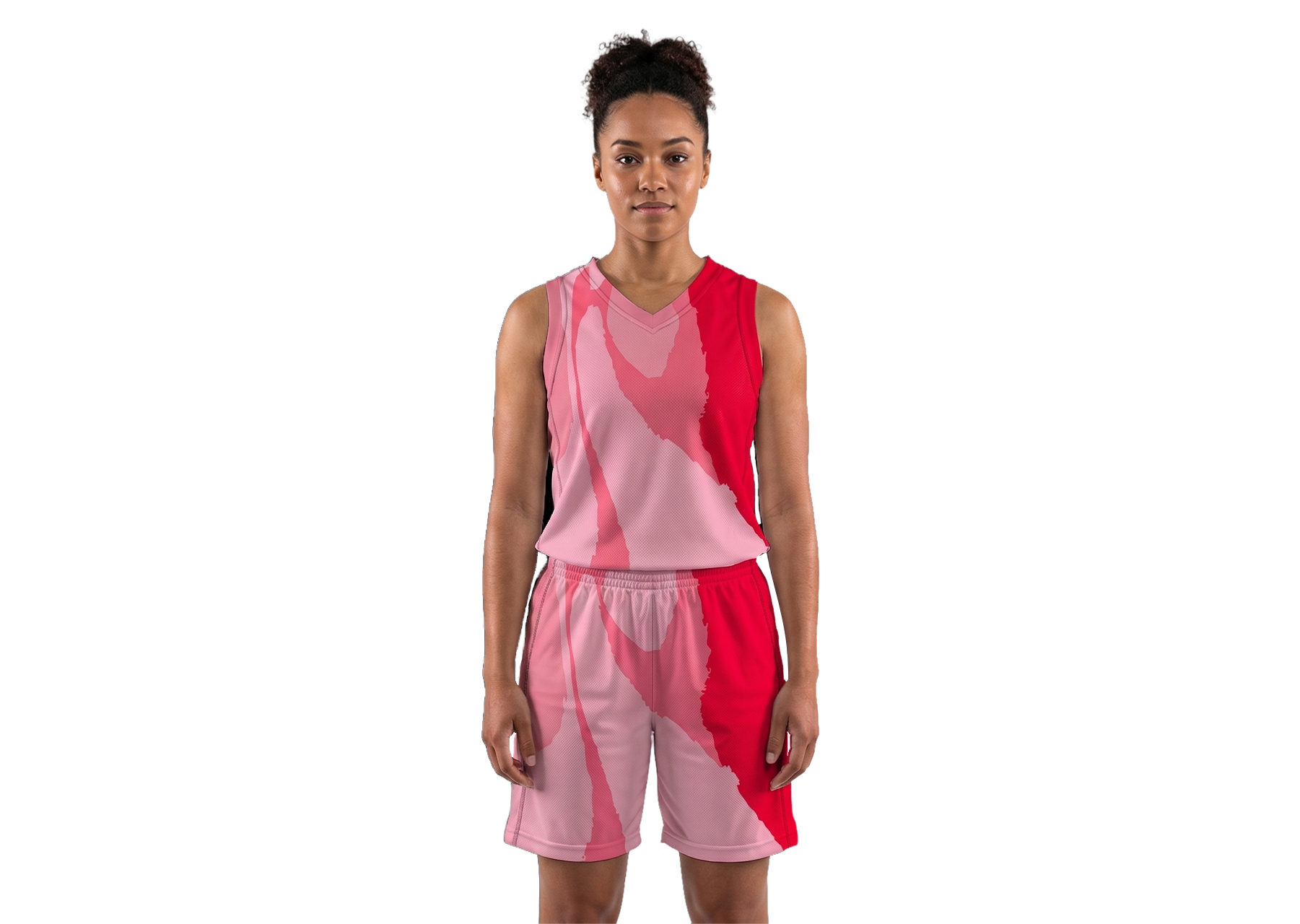 Custom beautiful abstract layers adult youth unisex basketball jersey - reversible uniform - Jersey