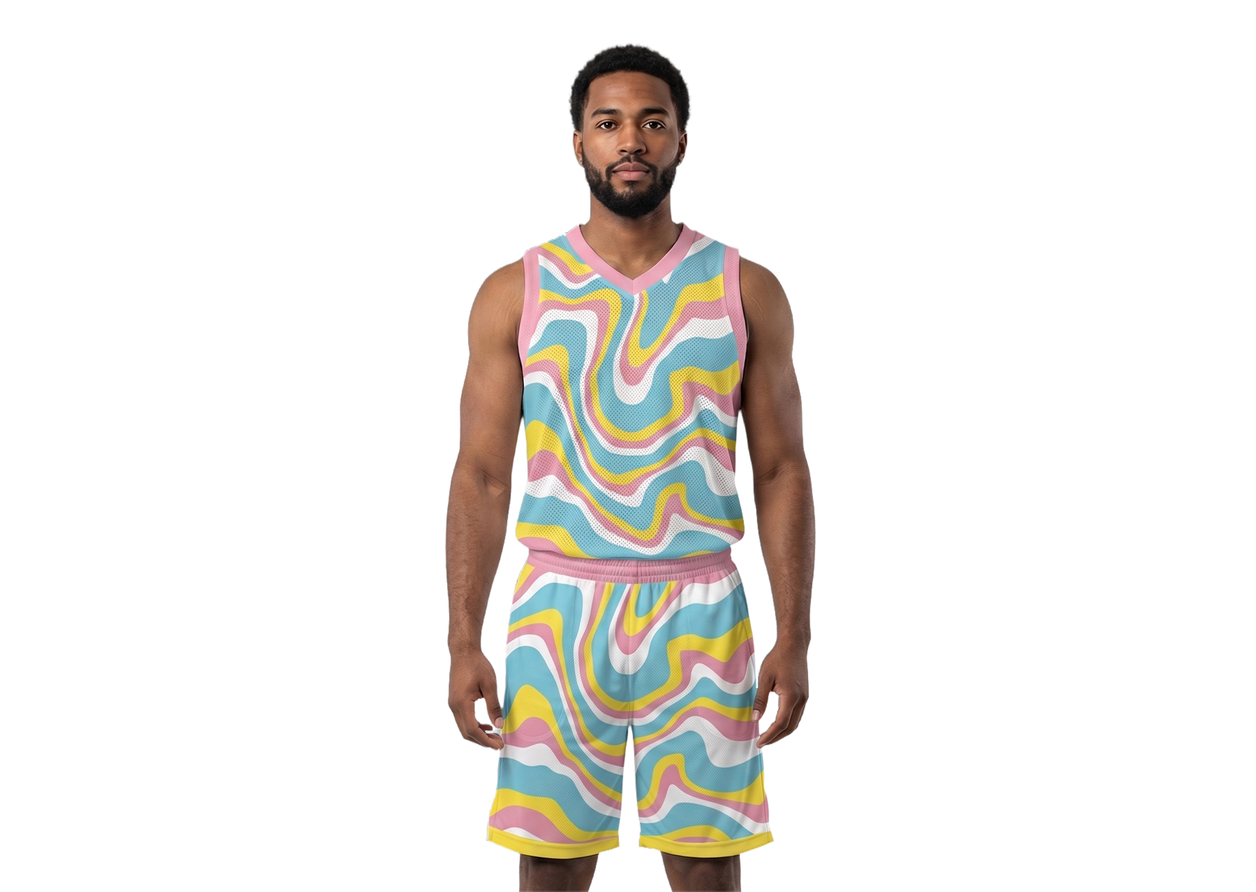 Custom layers abstract adult youth unisex basketball jersey - reversible uniform - Jersey