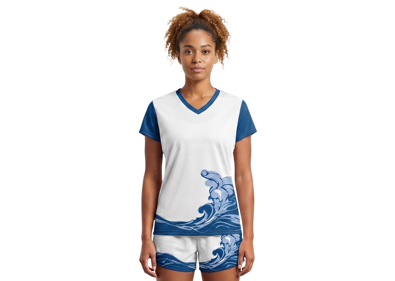 Custom waves nature adult youth volleyball jersey - Jersey