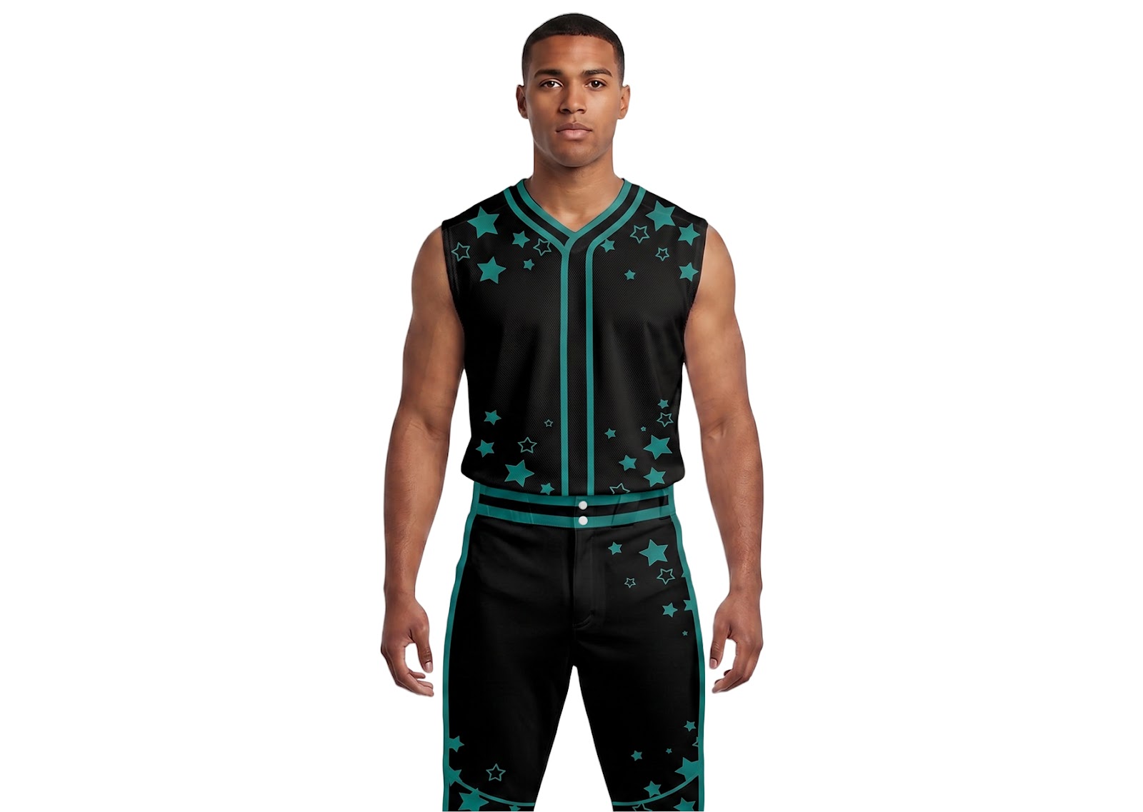 Custom top & bottom stars sleeveless adult youth unisex softball jersey - Jersey