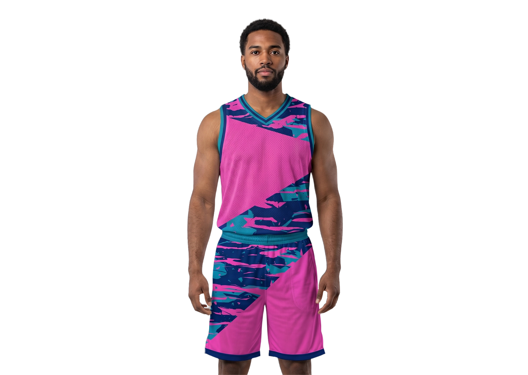 Custom diagonal camo adult youth unisex basketball jersey - reversible uniform - Jersey
