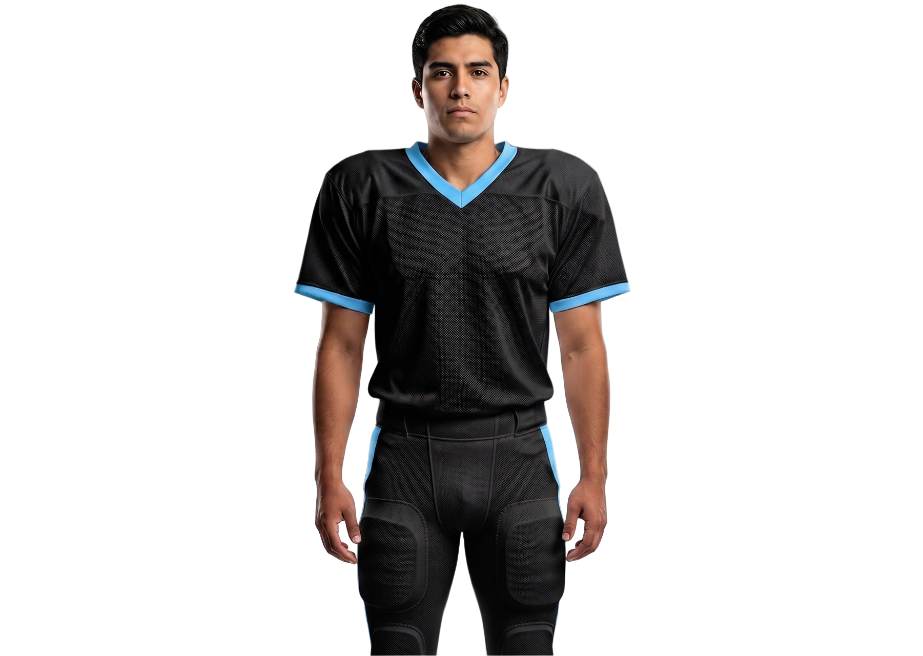Custom football jersey adult youth unisex black ice - Jersey