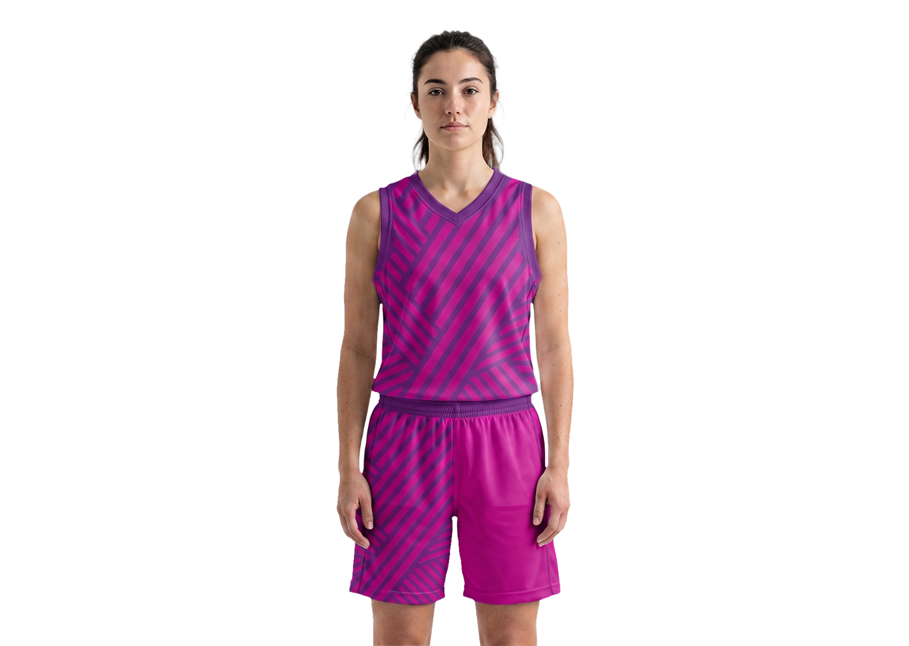 Custom crossed diagonal lines adult youth unisex basketball jersey - reversible uniform - Jersey