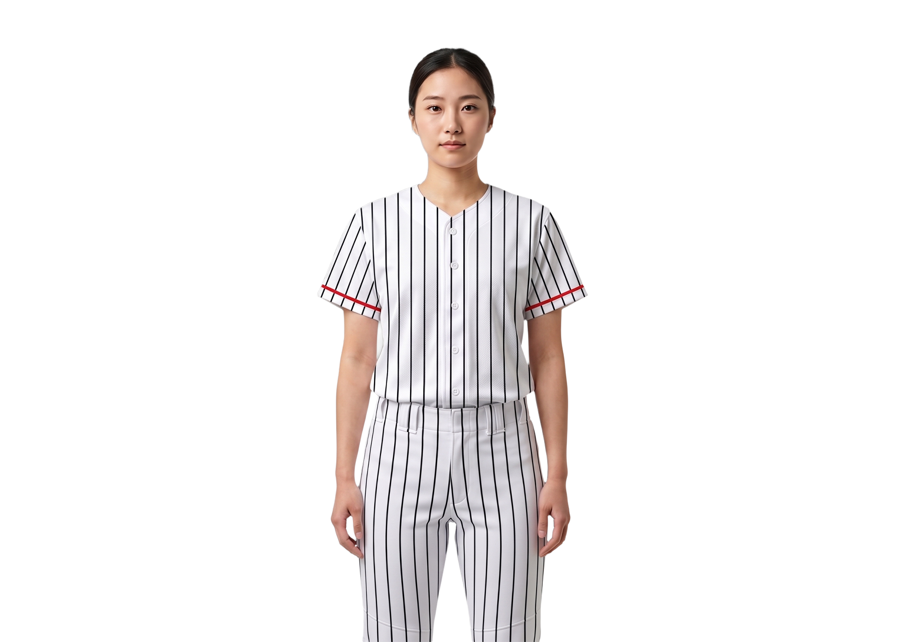 Custom husky stripe adult youth unisex full buttons baseball jersey - Jersey