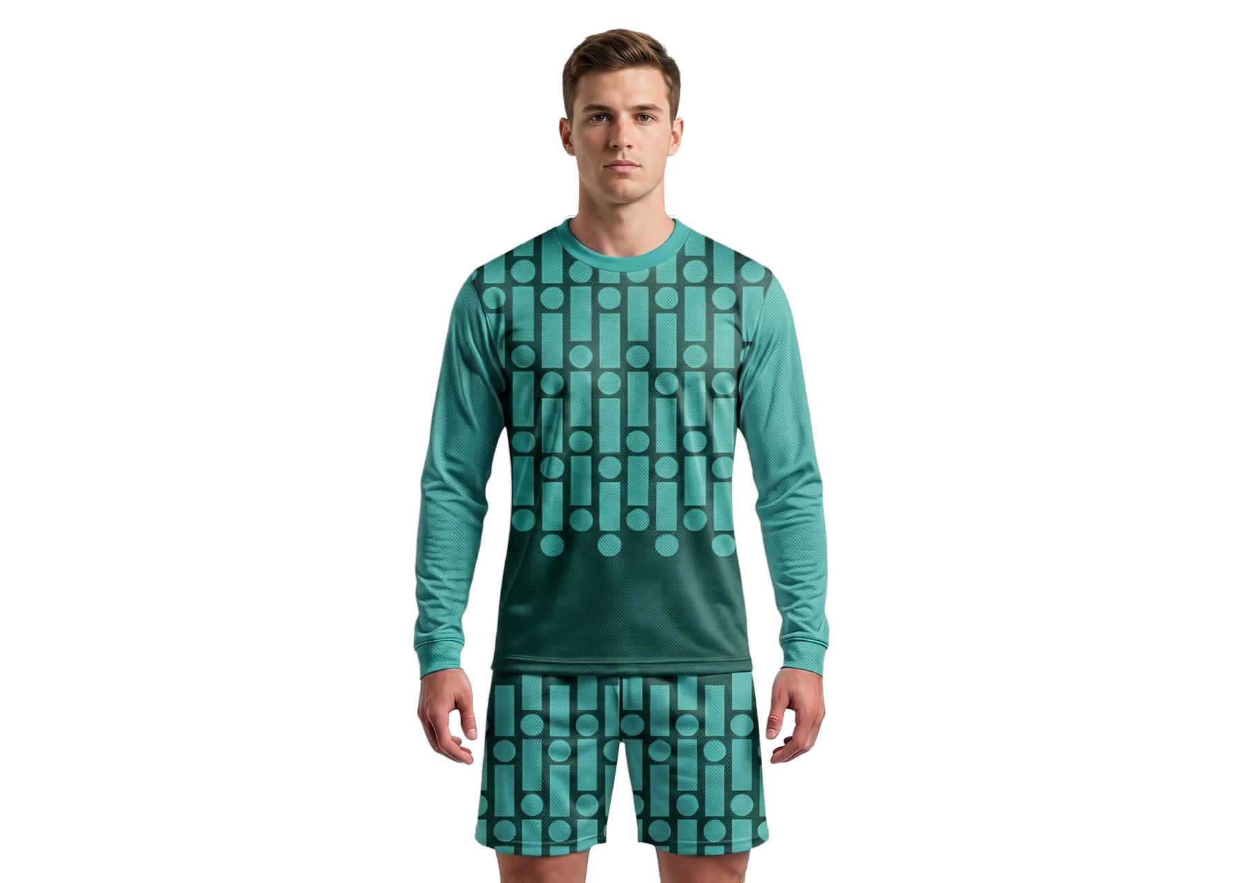 Custom digital shapes adult youth unisex long sleeves soccer jerseys - Jersey