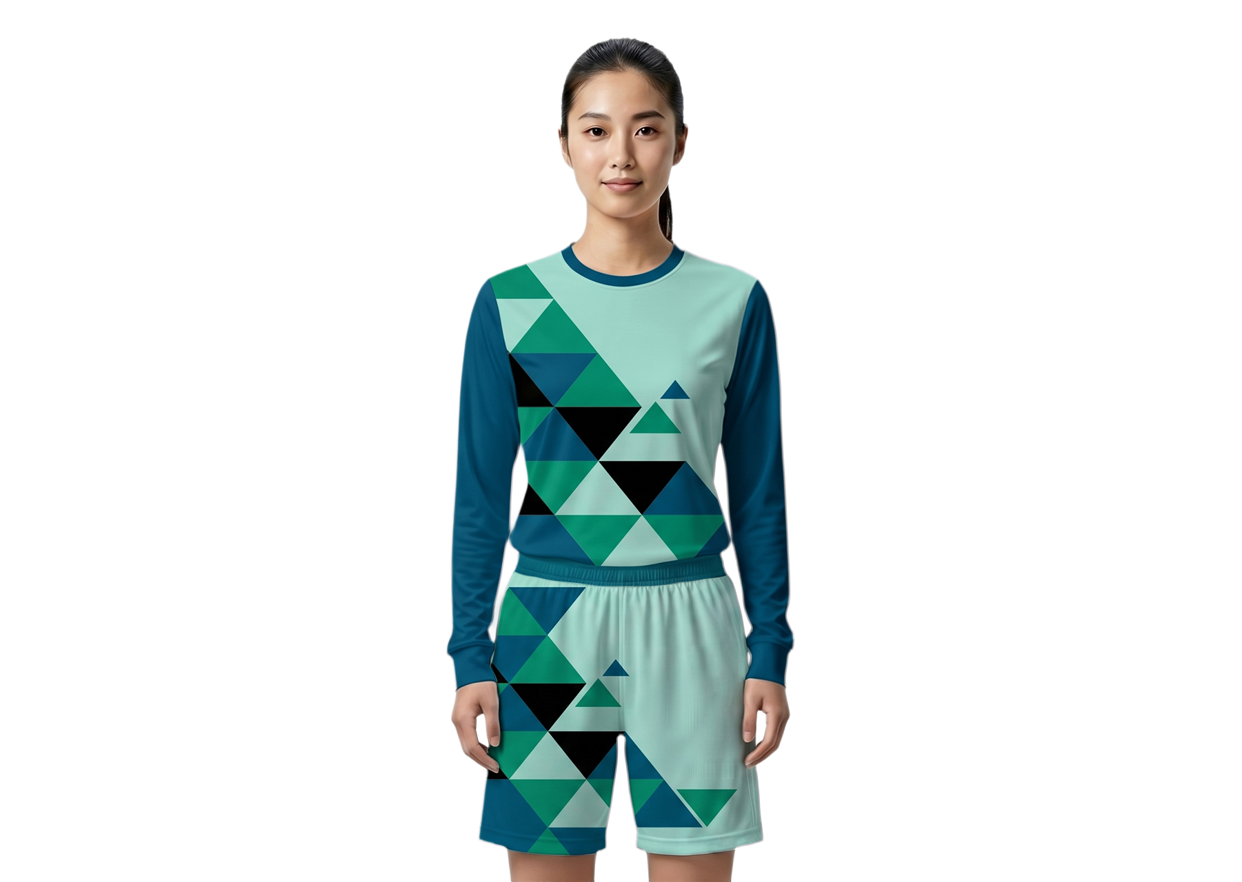 Custom abstract shapes adult youth unisex long sleeves soccer jerseys - Jersey