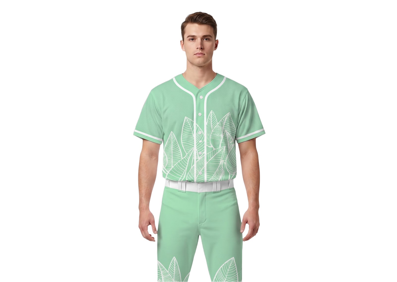 Custom plant leaves nature adult youth unisex softball jersey - Jersey