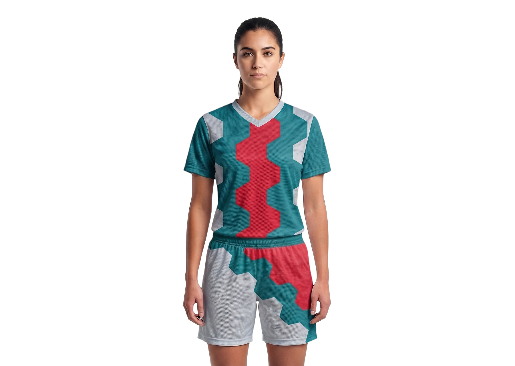 Custom zig zag vertical shapes adult youth soccer jersey - Jersey