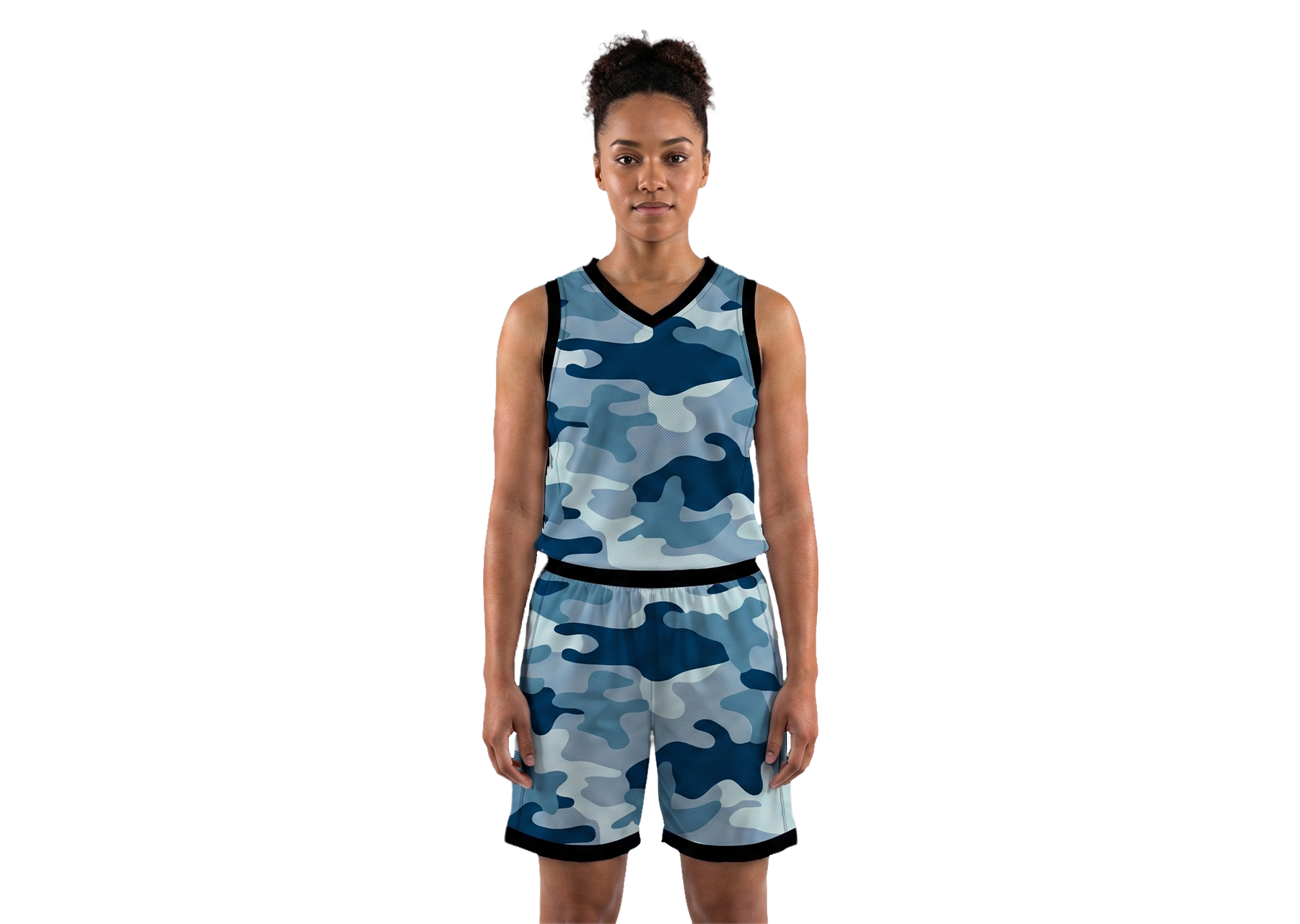 Custom water camo adult youth unisex basketball jersey - reversible uniform - Jersey