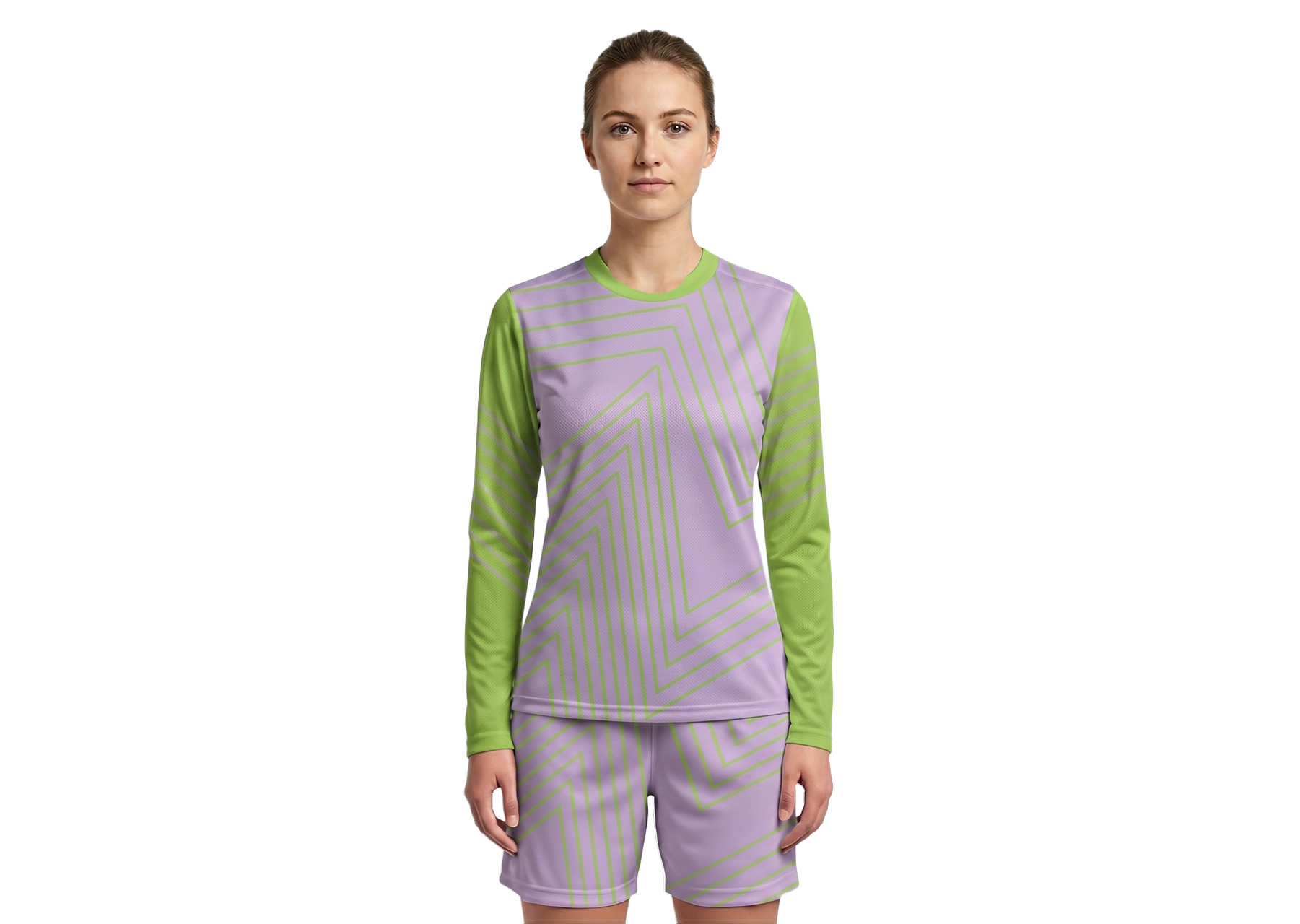Custom sharp edge lines adult youth unisex long sleeves soccer jerseys - Jersey