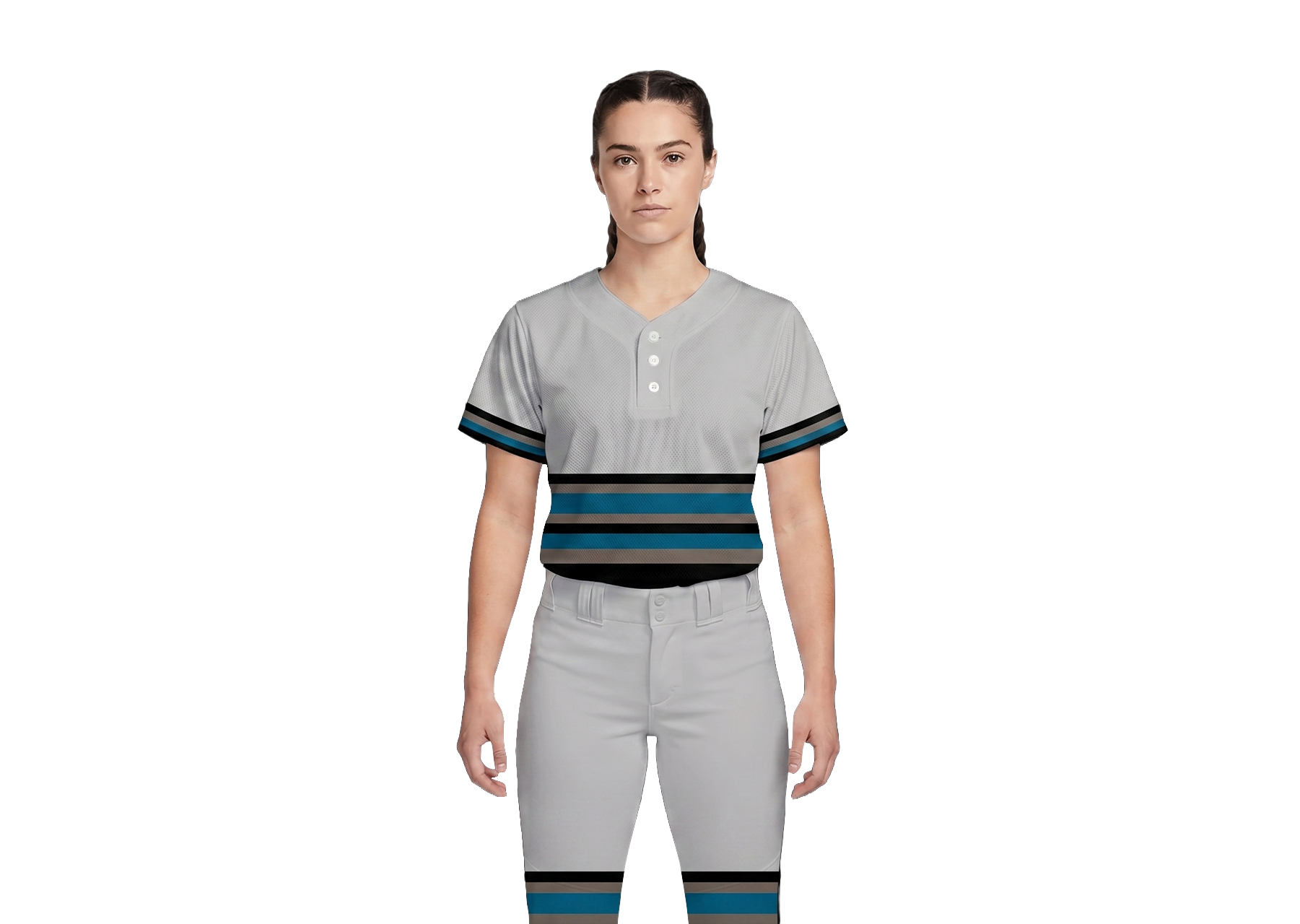 Custom lower horizontal lines adult youth unisex baseball jersey - Jersey