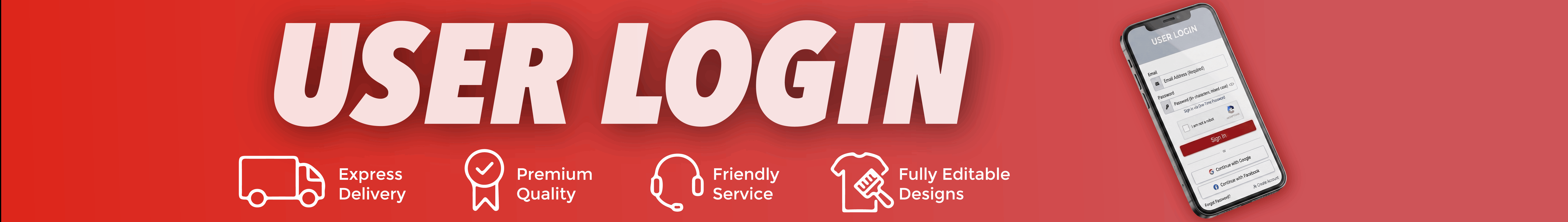 User Login Banner