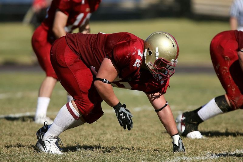 Football Player Wearing Protective Gear