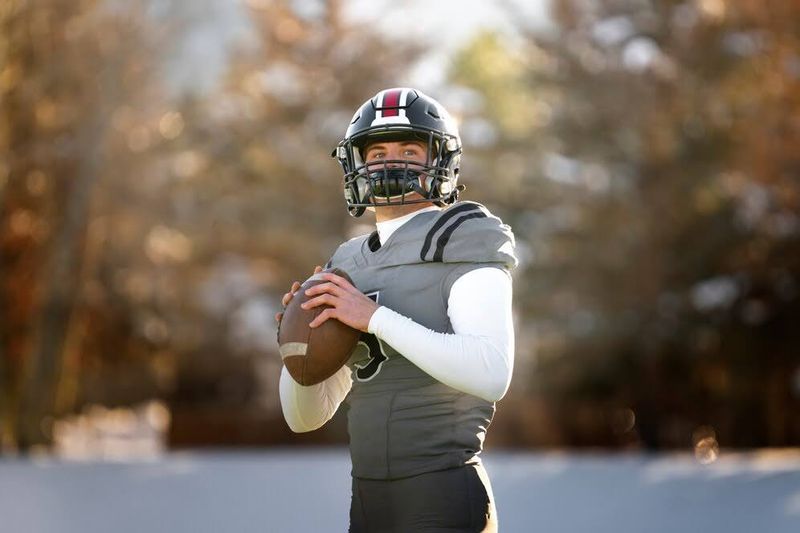 Football Player Wearing a Helmet