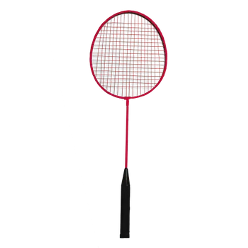 a red badminton racket template