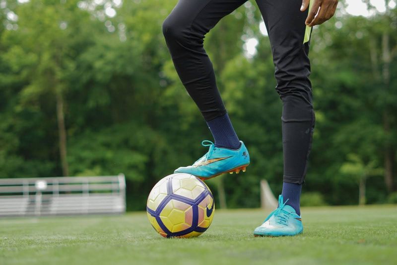 Football Player Wearing Compression Gear