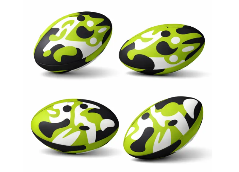 a sample of a custom rugby ball template