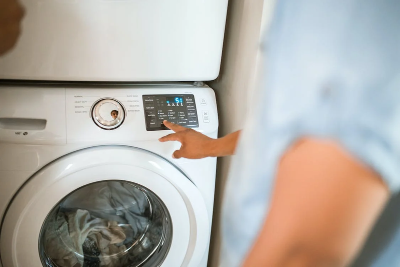 Turning on Laundry Machine
