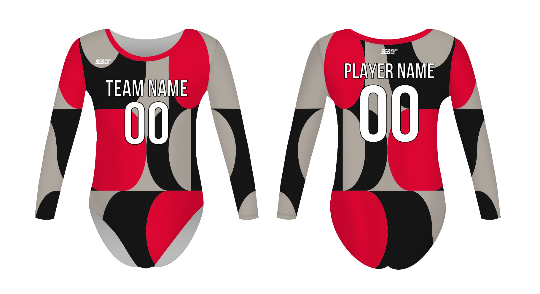 Custom women long sleeve one piece dance uniform  multi shapes - Dance-jerseys