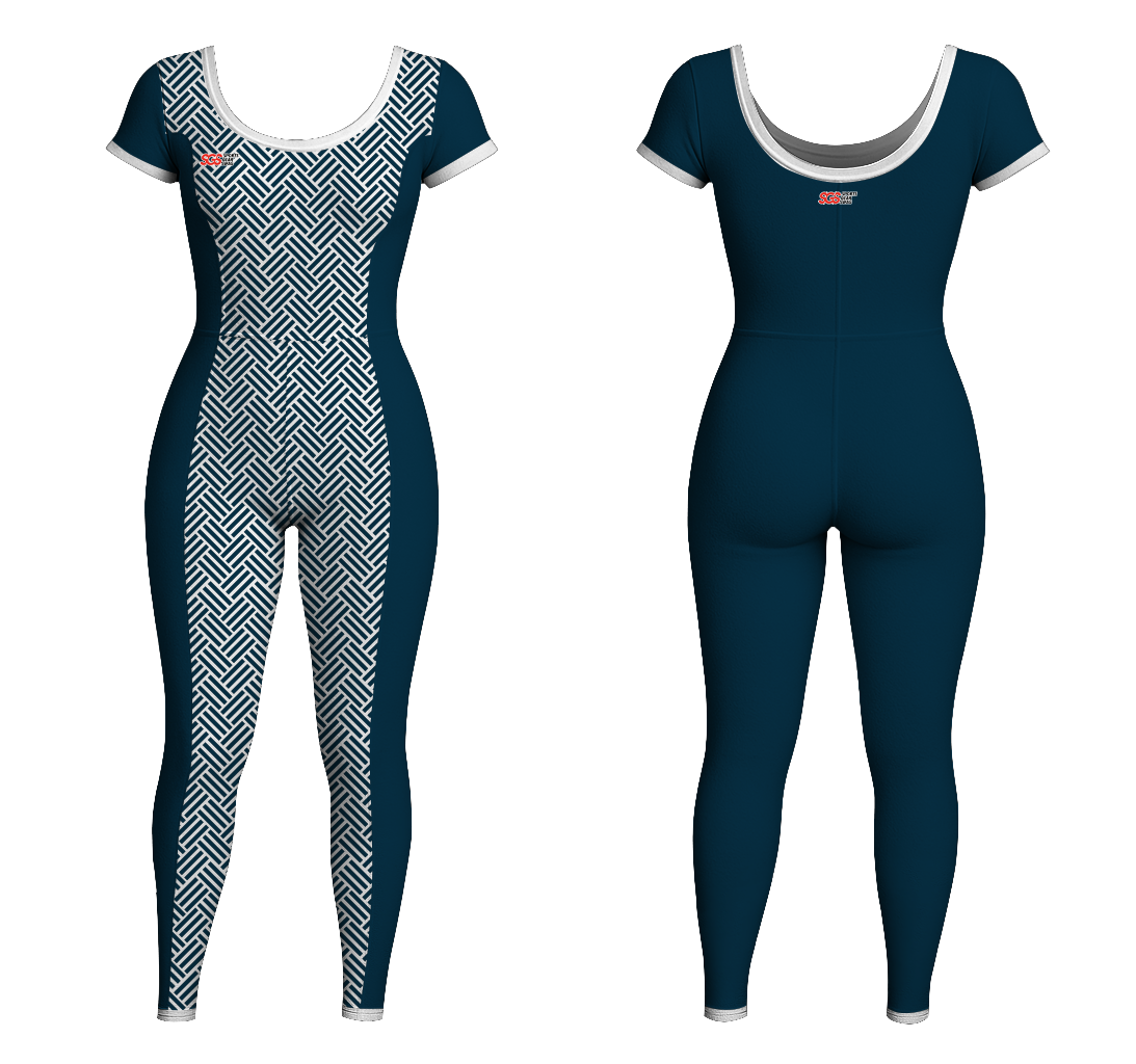 Custom women short  sleeve unitards dance uniform striped grace - Dance-bodysuits