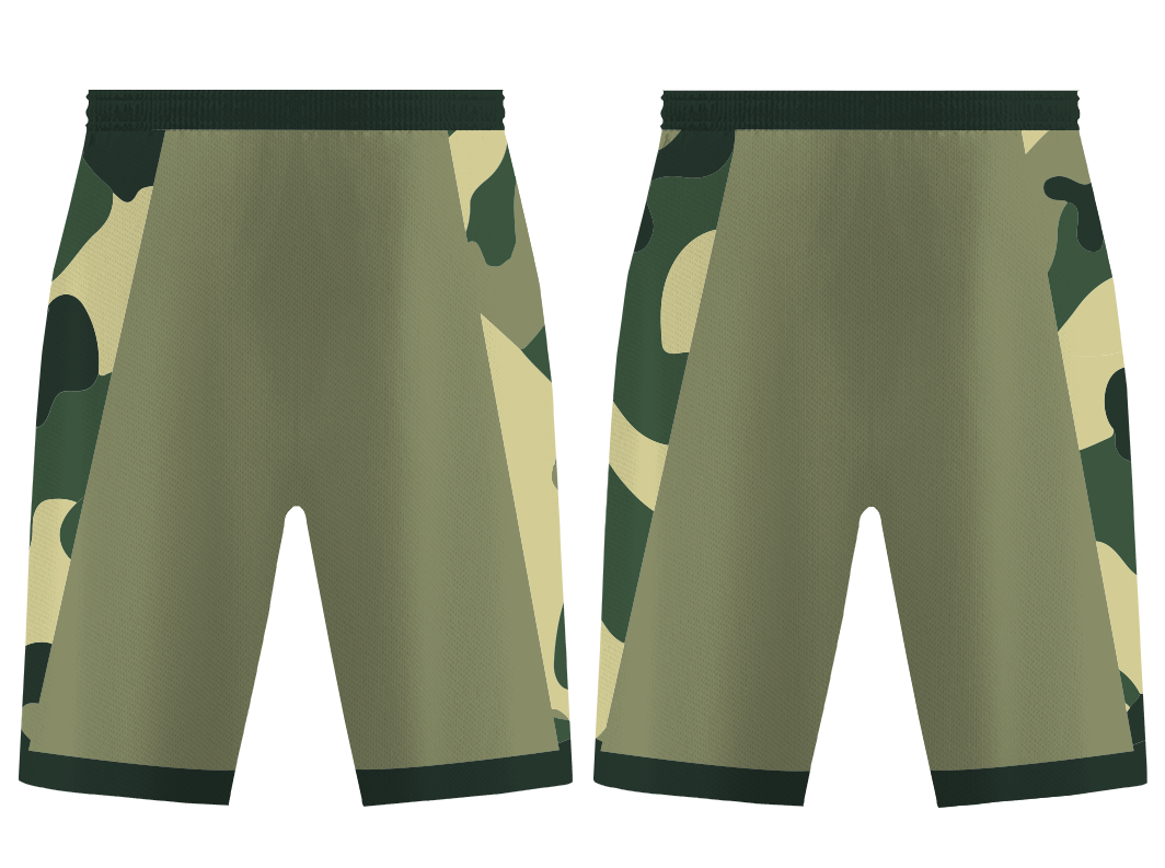 Custom hunter camo adult youth unisex basketball shorts - reversible uniform - Short