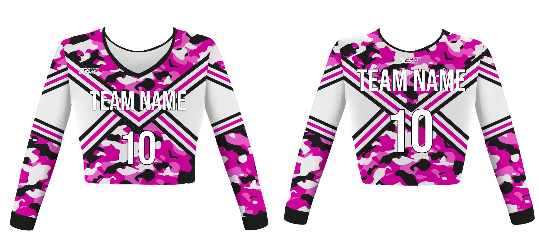 Custom rosy rovers youth adult unisex cheerleading long sleeve crop top jersey - Jersey
