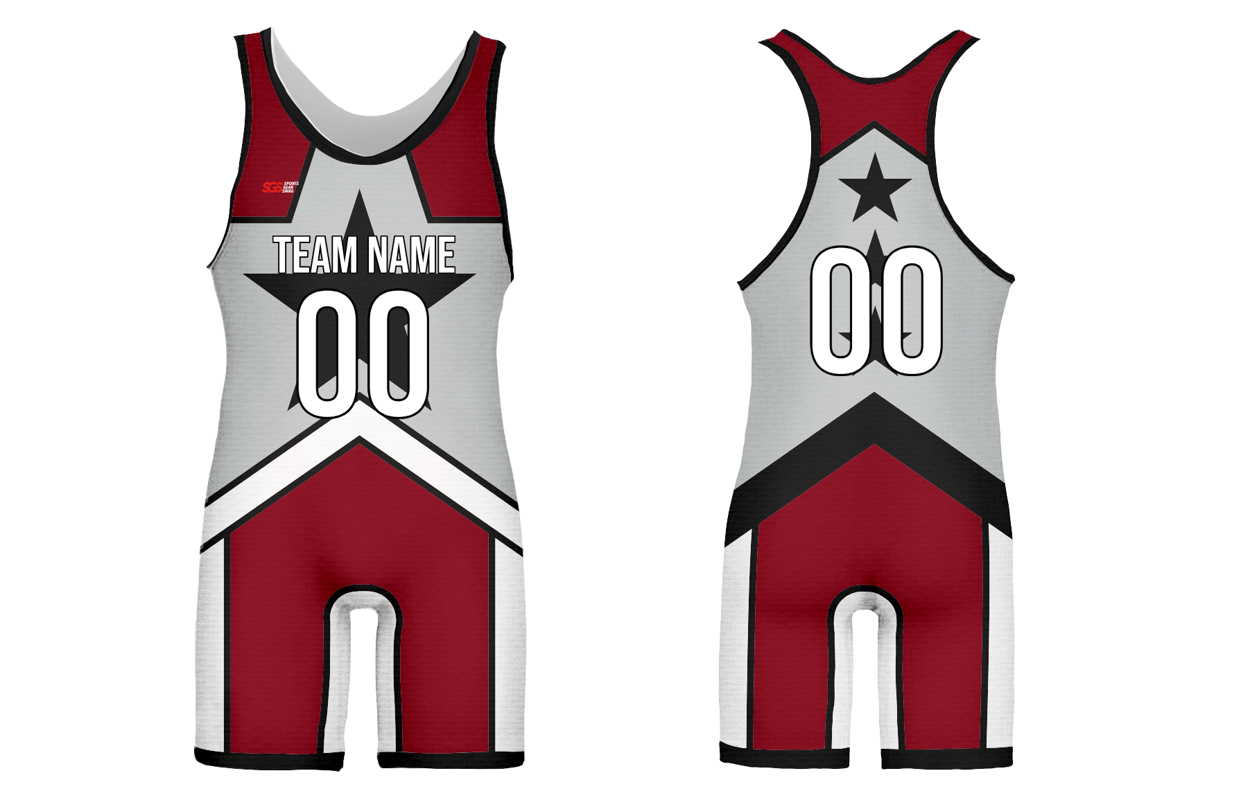 Custom black starfield adult youth unisex wrestling singlets - Wrestling-singlets