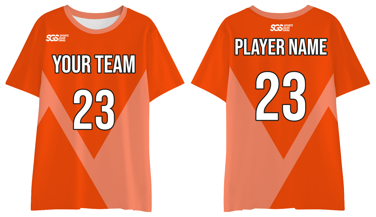 Custom moisture wicking tangerine adult youth unisex shirt - Jersey