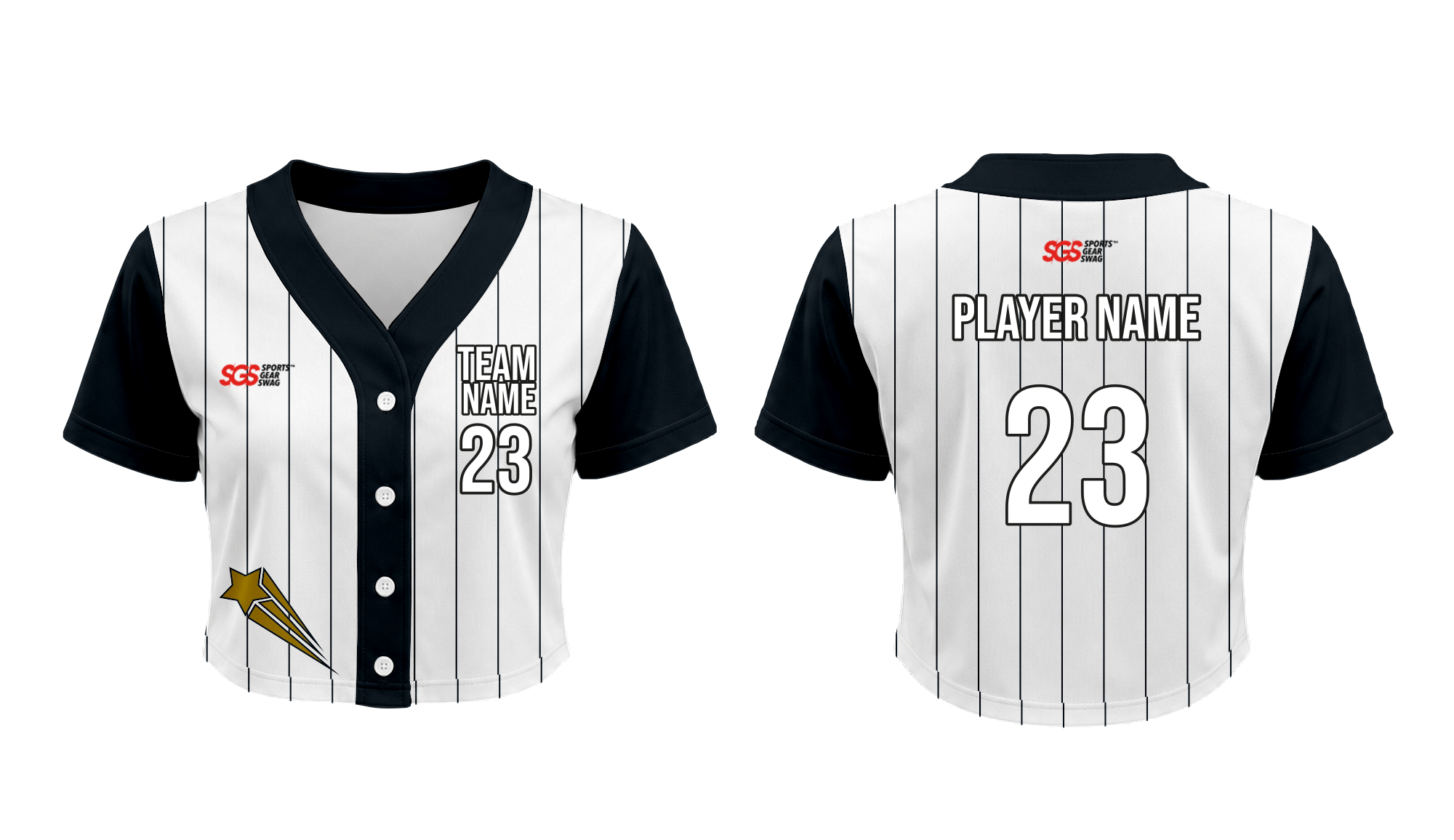 Custom pro style cropped adult youth unisex baseball jersey - Cropped-baseball-jerseys