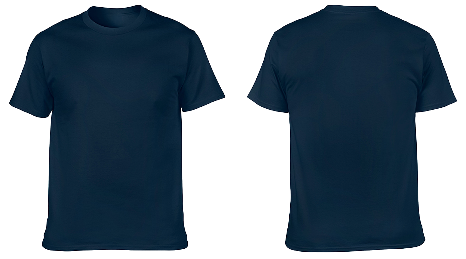 Custom cotton short sleeve shirts adult youth unisex midnight navy - Cotton-shirt