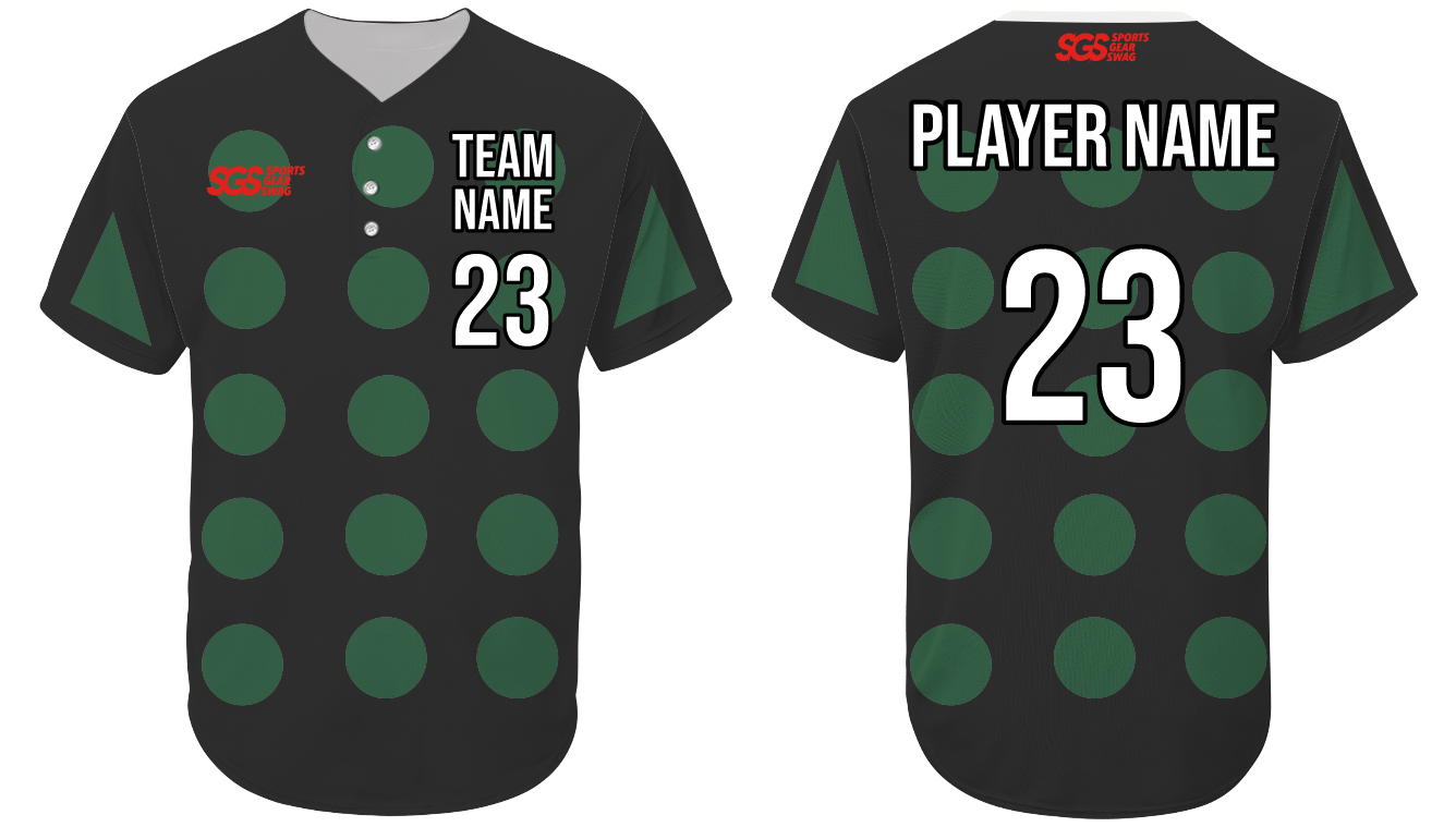 Custom two combination shape three button adult youth unisex softball jersey - Jersey