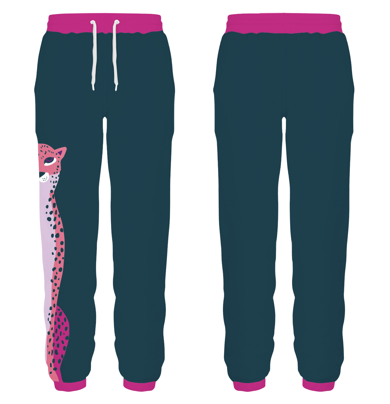 Custom leopard animal adult youth unisex sweatpants - Cricket-pants