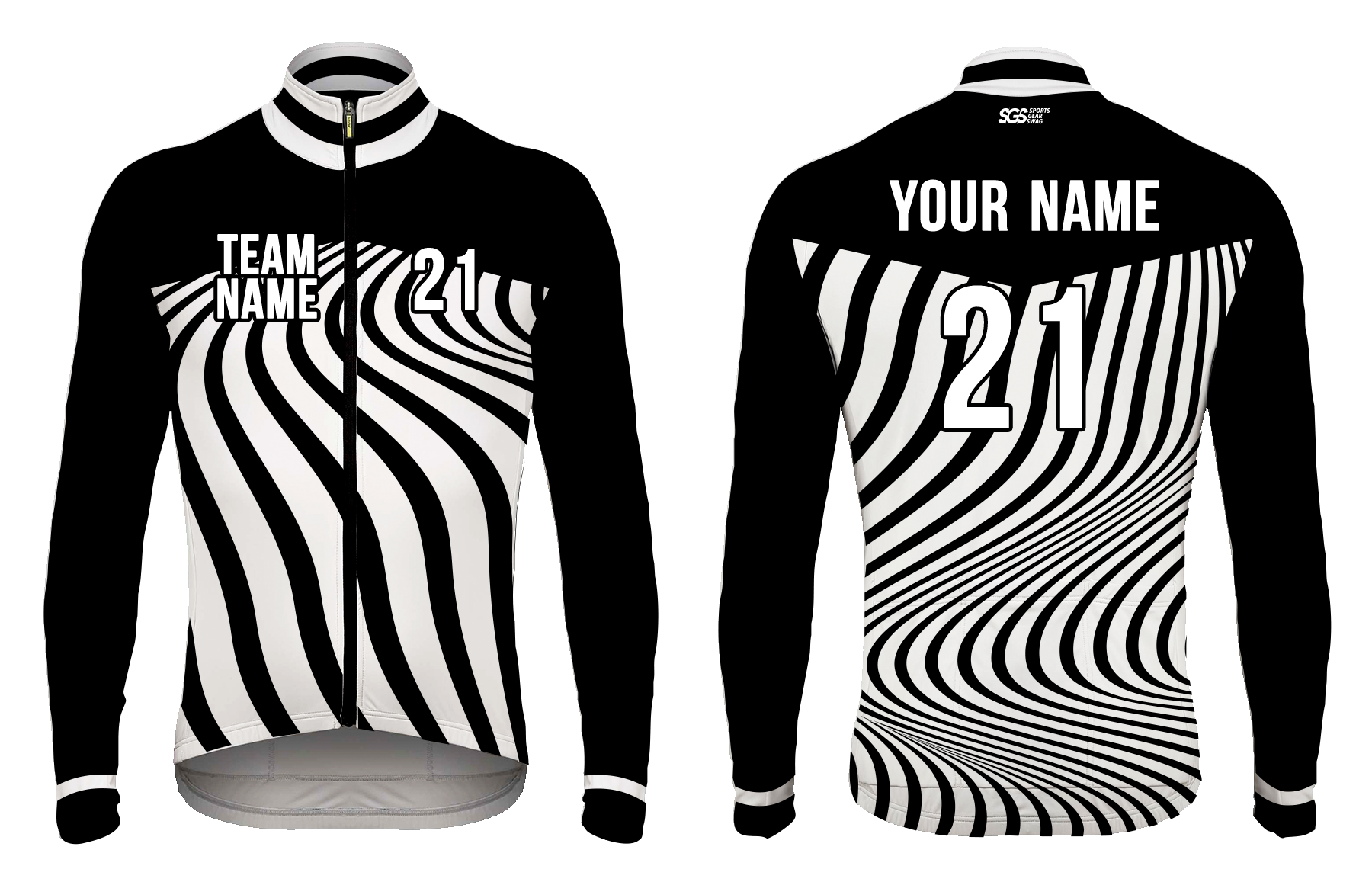 Custom awesome adult youth unisex cycling long sleeve - Jersey