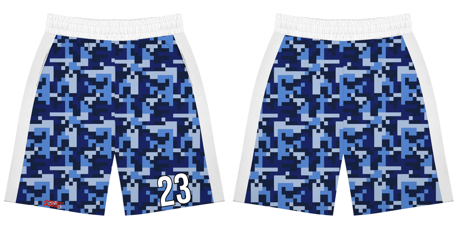 Custom training shorts adult youth unisex sky frost - Short